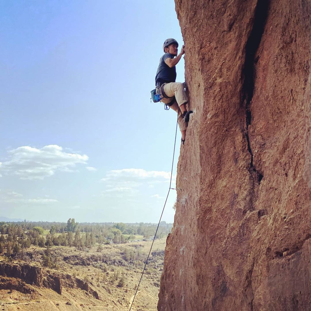 Sport climbing at Smith Rock, photo by Preetum Nakkiran
