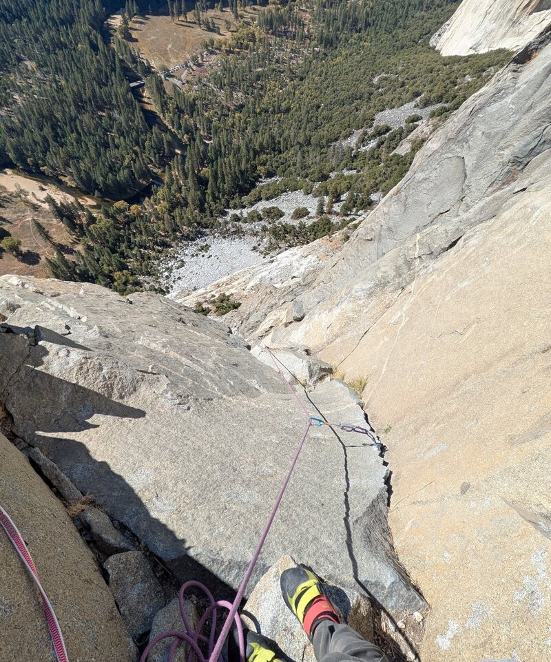 Looking down into the valley from the East Buttress of El Cap